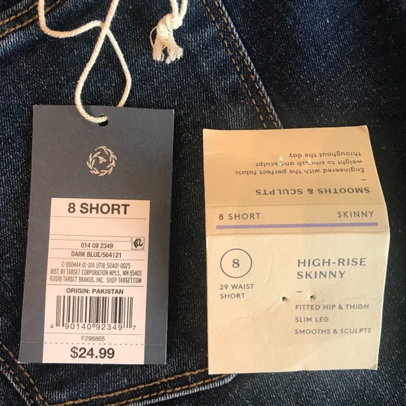 High Rise Skinny Jeans Universal Thread- Dark Wash - Picture 5 of 6